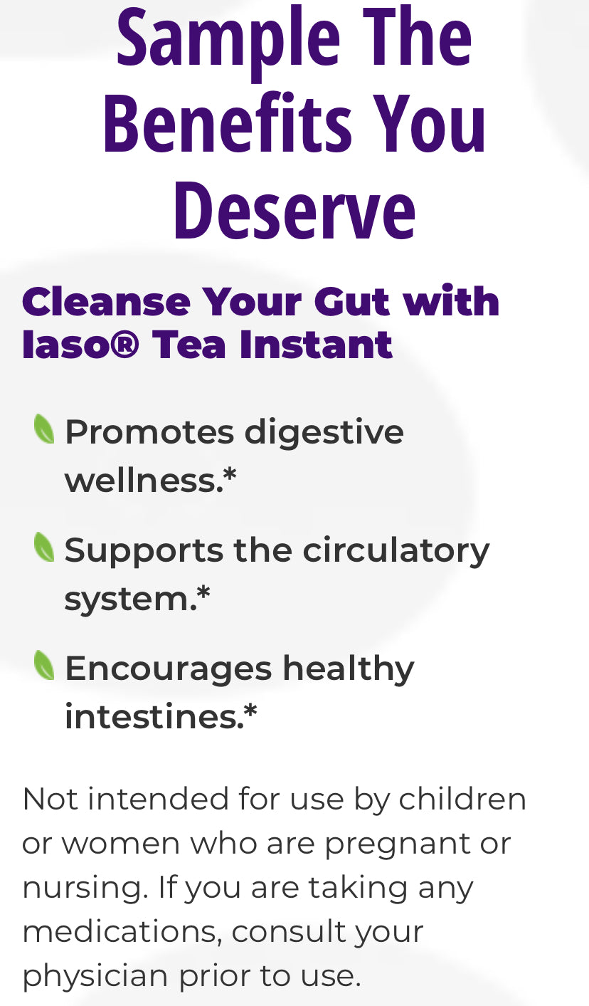 Iaso Instant Tea sample