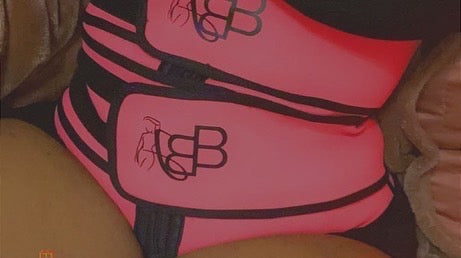 "Double Up Pinky" Latex Double Strap Waist Trainer