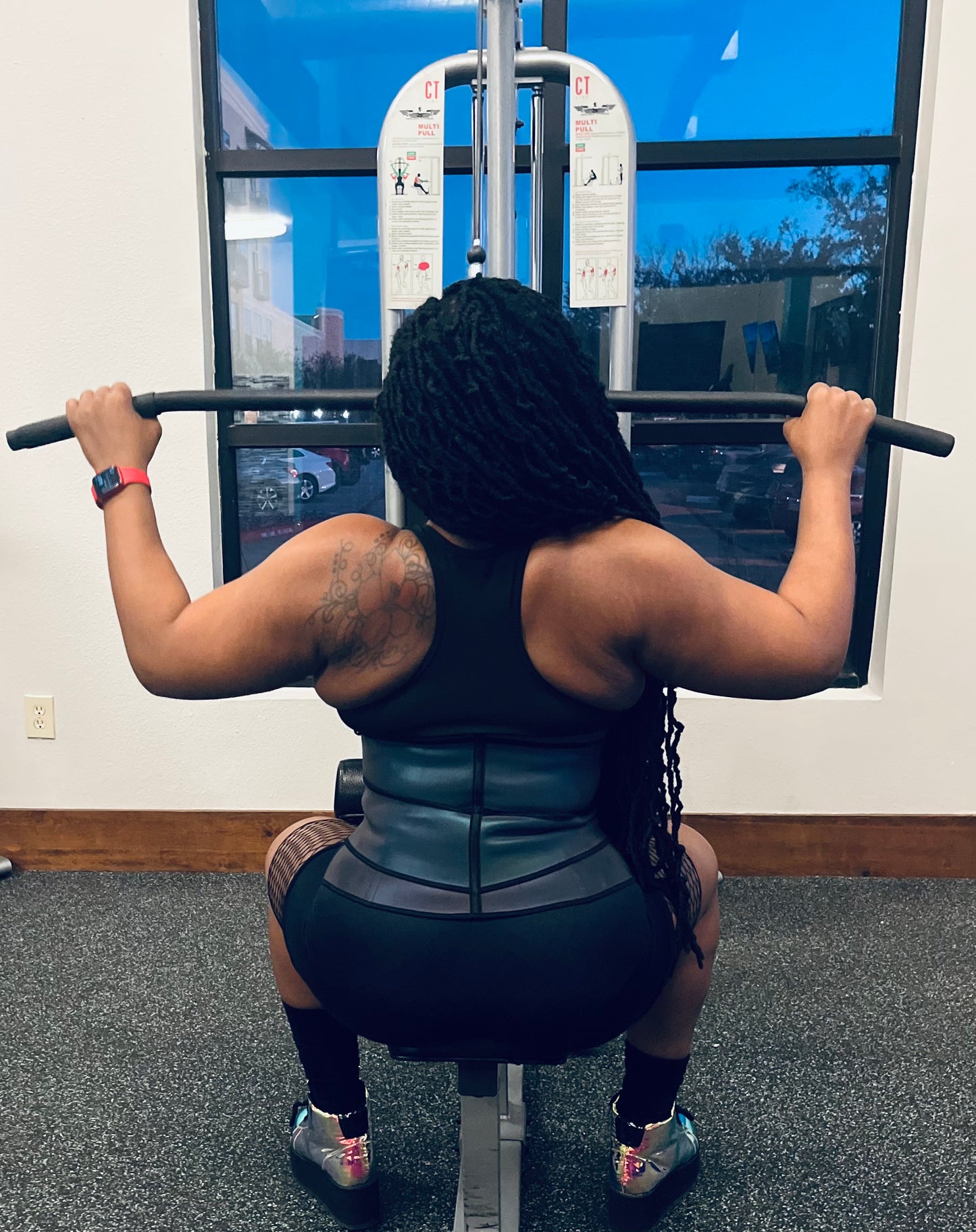 Metallic Double Strap Bodied Waist Trainer